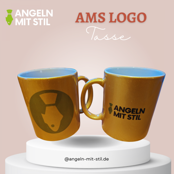 AMS Tasse - Angeln mit Stil Logo GOLD EDITION